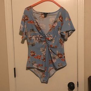 Light blue bodysuit shirt